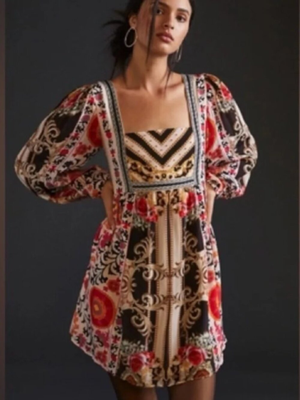 Anthropologie Nikasha Floral Mini Dress Size Small